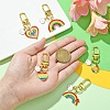Rainbow Color Alloy Enamel Pendant Decorations HJEW-YW00001-01-5