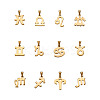 304 Stainless Steel Pendants STAS-BT0001-06G-2