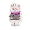 Opaque Resin Cat Pendants RESI-S399-07B-1