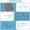 Unicraftale 350Pcs 3 Style 304 Stainless Steel Screw Eye Pin Peg Bails STAS-UN0041-18-5