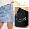 Acrylic Butterfly Layered Chain Belts for Jeans Pants HJEW-TAC0112-9
