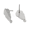 Non-Tarnish 201 Stainless Steel Stud Earrings Finding STAS-B035-04P-1