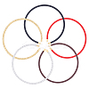 5Pcs 5 Colors Braided 304 Stainless Steel Wire Bracelet Making MAK-UN0001-34-2