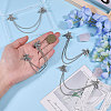 4Pcs Bee Alloy Hanging Chain Brooch FIND-CA0011-13AS-3