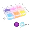 480Pcs 6 Colors Transparent Glass Beads Strands GLAA-YW0001-32-3