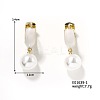 Round Imitation Pearl Hoop Earrings for Women IR2603-1-1