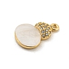 Brass Micro Pave Clear Cubic Zirconia Pendants KK-P263-16A-KCG-2