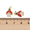 Brass Micro Pave Cubic Zirconia Pendants KK-C095-08B-G-3