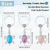 3Pcs 3 Style Natural & Synthetic Stone Keychain KEYC-OC0001-22-2