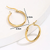 Stylish 201 Stainless Steel Ripple Hoop Earrings RE3592-4