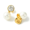 PVD Vacuum Plating 304 Stainless Steel Crystal Rhinestone Stud Earrings EJEW-L284-18G-2