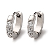 304 Stainless Steel Clear Cubic Zirconia Hoop Earrings EJEW-D331-18A-P-2
