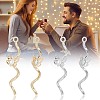 12Pcs 2 Colors Brass Micro Pave Cubic Zirconia Pendants KK-BBC0019-70-6