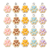 40Pcs 5 Colors Opaque Resin Pendants RESI-CJ0002-31-1
