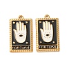 Tarot Fortune 304 Stainless Steel Enamel Pendants SA-CBAD609-01G-1