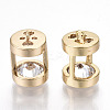 Brass Cubic Zirconia Charms KK-S356-067C-NF-1