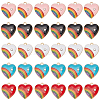 30Pcs 5 Colors Alloy Enamel Pendant ENAM-SC0004-17-1