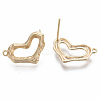 Brass Stud Earring Findings KK-R130-039A-NF-3