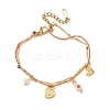 304 Stainless Steel Bar Link Chain Charm Bracelets LS-BJEW-A053-02G-2
