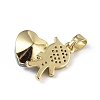 Real 18K Gold Plated Rack Plating Brass Micro Pave Clear Cubic Zirconia Pendants KK-C015-21G-01-3