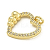 Rack Plating Brass Pave Cubic Zirconia Pendants KK-U029-10G-02-2
