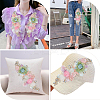 Polyester with Rhinestone  Clothing Patches DIY-WH20010-31-5