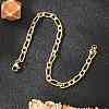 Ion Plating(IP) 304 Stainless Steel Figaro Chain Bracelets BJEW-I274-03G-1