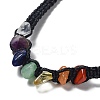 Natural Mixed Gemstone Chips Braided Bead Bracelets BJEW-H587-01-3
