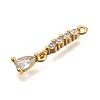Brass Micro Pave Cubic Zirconia Pendants KK-B152-27A-G-2