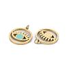 316 Surgical Stainless Steel Enamel Charms STAS-S116-395B-G-2