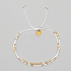 Glass Seed Bead Double Layers Bracelets NW9458-2-1