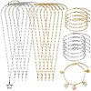304 Stainless Steel Paperclip Chains Necklaces & Bracelet Jewelry Sets SJEW-SC0001-07-1