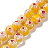 Handmade Millefiori Lampwork Beads Strands LAMP-G164-05E-1