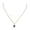 Alloy Enamel Shell Shape Pendant 304 Stainless Steel Cable Chain Necklaces for Women NJEW-JN05421-3