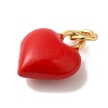 Brass Enamel Charms KK-U027-13-04G-2