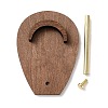 Teardrop Shape Wood Slant Back Single Bracelet Display Stands LS-ODIS-K004-05-3