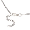 Alloy Disc with Word Pendant 304 Stainless Steel Mixed Chain OT Necklaces NJEW-JN05867-5