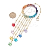 7 Chakra Wire Wrapped Gemstone Chip Ring with Star Pendant Decorations HJEW-ST00001-2