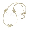 Bowknot Brass Pendant Necklaces NJEW-F325-03G-2