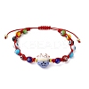 Adjustable Lanmpword Evil Eye Braided Bead Bracelet BJEW-JB11059-3