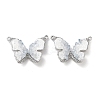 Brass Micro Pave Clear Cubic Zirconia Pendants KK-B102-14P-1
