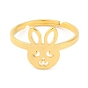Animal 201 Stainless Steel Adjustable Rings for Women RJEW-D082-05H-2