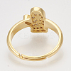 Brass Cubic Zirconia Pendants & Stud Earrings & Adjustable Rings Jewelry Sets SJEW-S043-09-3