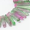Electroplate Natural Quartz Crystal Beads Strands G-F462-01A-1
