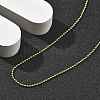Brass Faceted Ball Chains Necklaces for Women NJEW-D302-21G-2