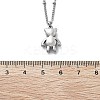 304 Stainless Steel Pendant Necklace NJEW-K255-22P-5
