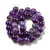 Faceted Natural Dragon Veins Agate Beads Strands X-G-F447-12mm-P09-3