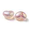 UV Plating Rainbow Iridescent Imitation Jelly Acrylic Beads OACR-C007-08B-2