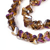 Electroplate Transparent Glass Beads Strands GLAA-N021-4mm-07-3