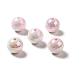 UV Plating Opaque Rainbow Iridescent Acrylic Beads MACR-D063-01A-03-1